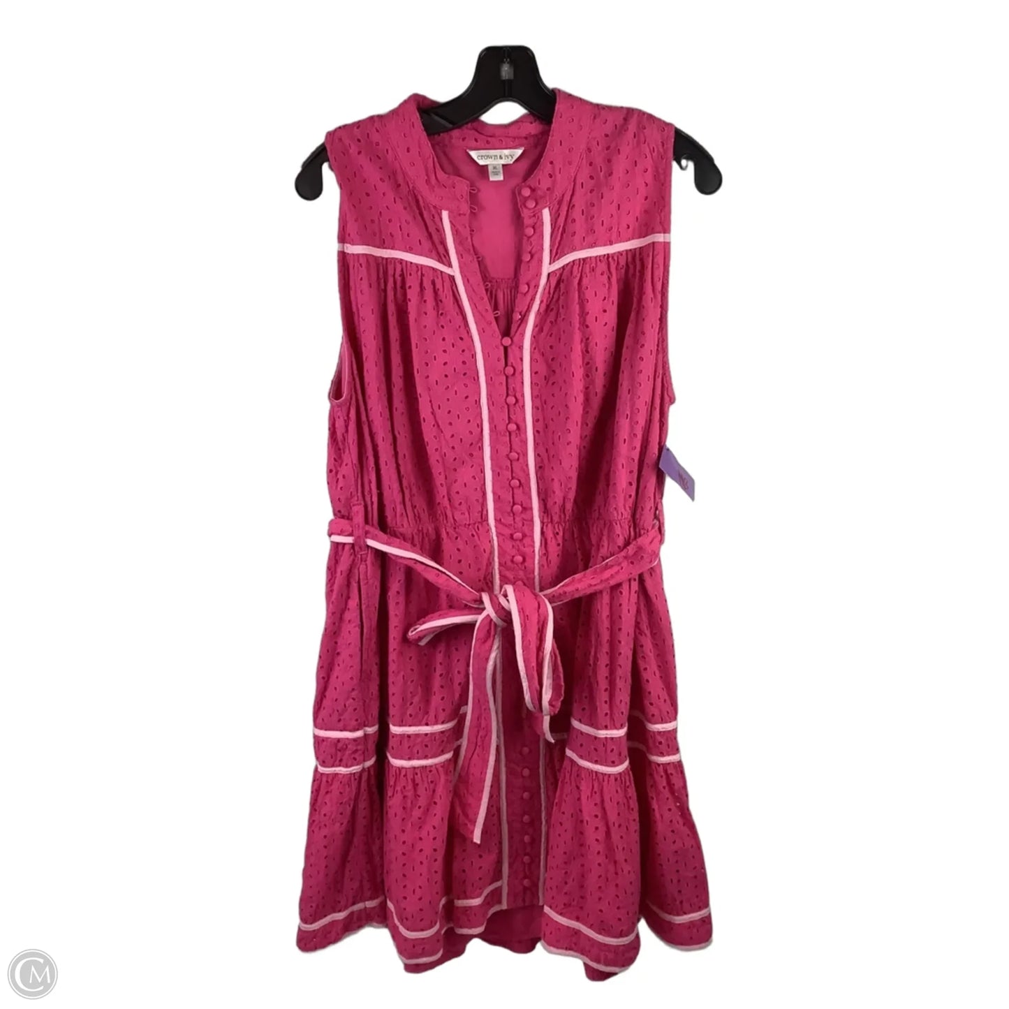 Dress Casual Midi By Crown And Ivy In Pink, Size: Xl