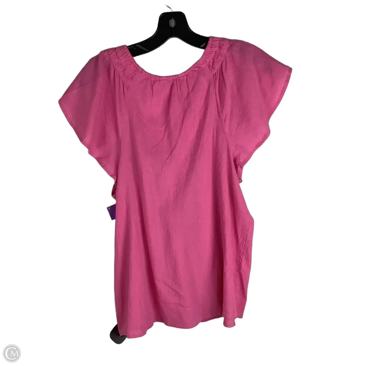 Top Short Sleeve By Lucky Brand In Pink, Size: L