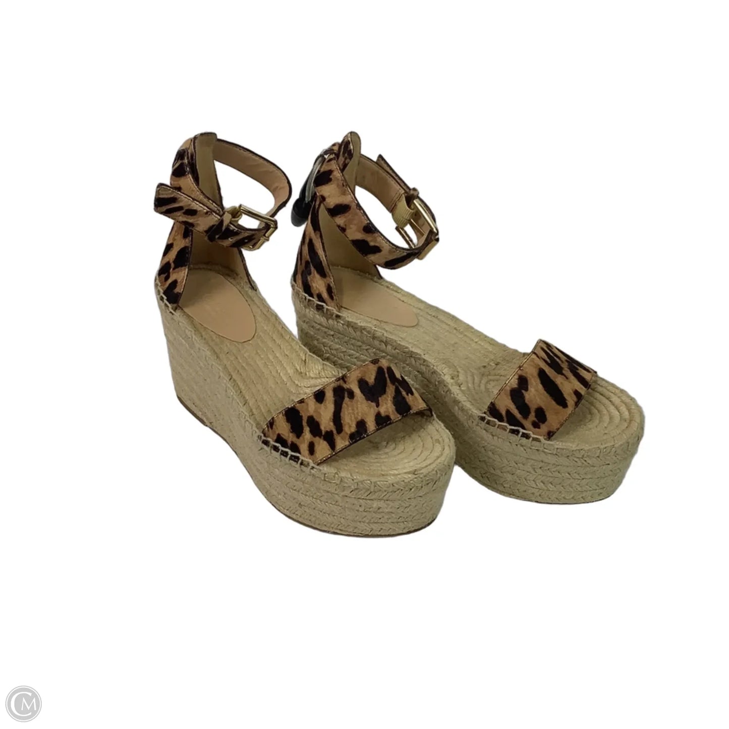 Sandals Heels Platform By J. Crew In Animal Print, Size: 5.5