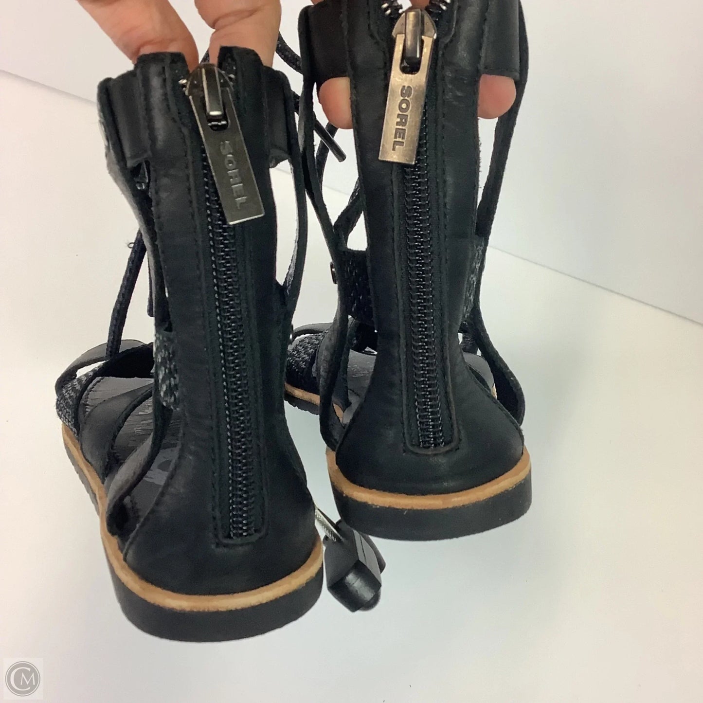 Sandals Flats By Sorel In Black, Size: 6