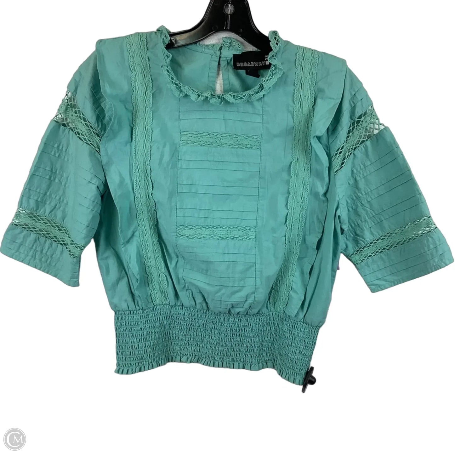 Top Short Sleeve By Cmc In Teal, Size: S