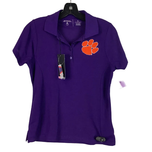 Athletic Top Short Sleeve By Antigua In Purple, Size: S