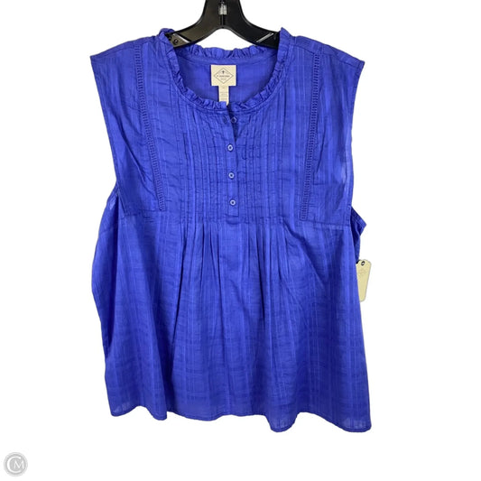 Top Short Sleeve By St Johns Bay In Blue, Size: Xl
