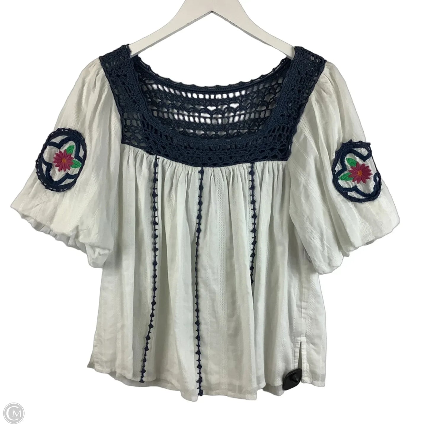 Top Short Sleeve By Cleobella In White, Size: S