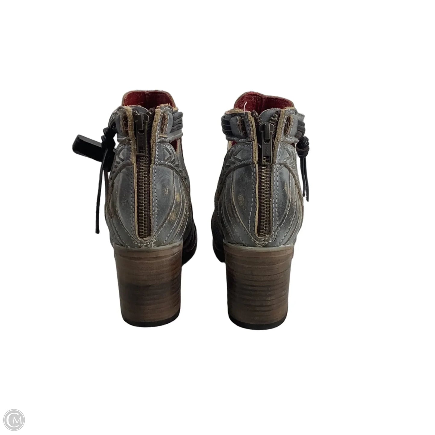 Sandals Heels Block By Freebird In Grey, Size: 8