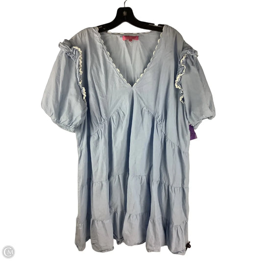 Dress Casual Short By Simply Southern In Blue, Size: Xxl