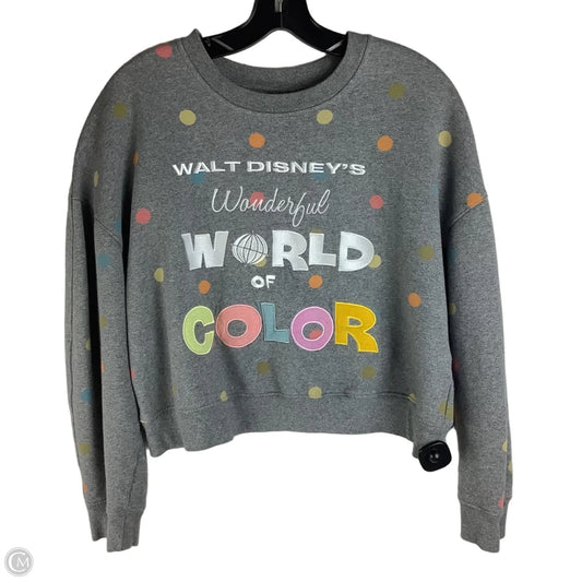 Sweatshirt Crewneck By Disney In Grey, Size: L