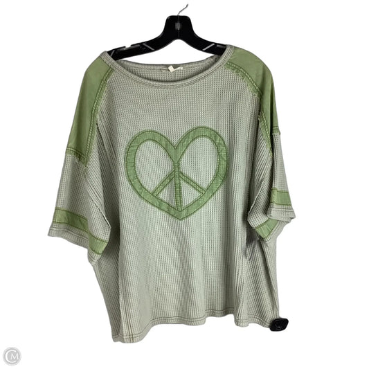 Top Short Sleeve By Easel In Green, Size: M