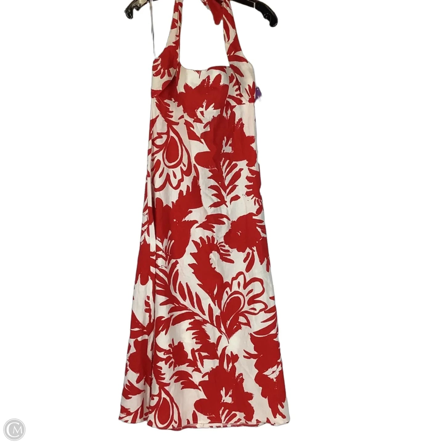 Dress Casual Midi By Zara In Red, Size: M