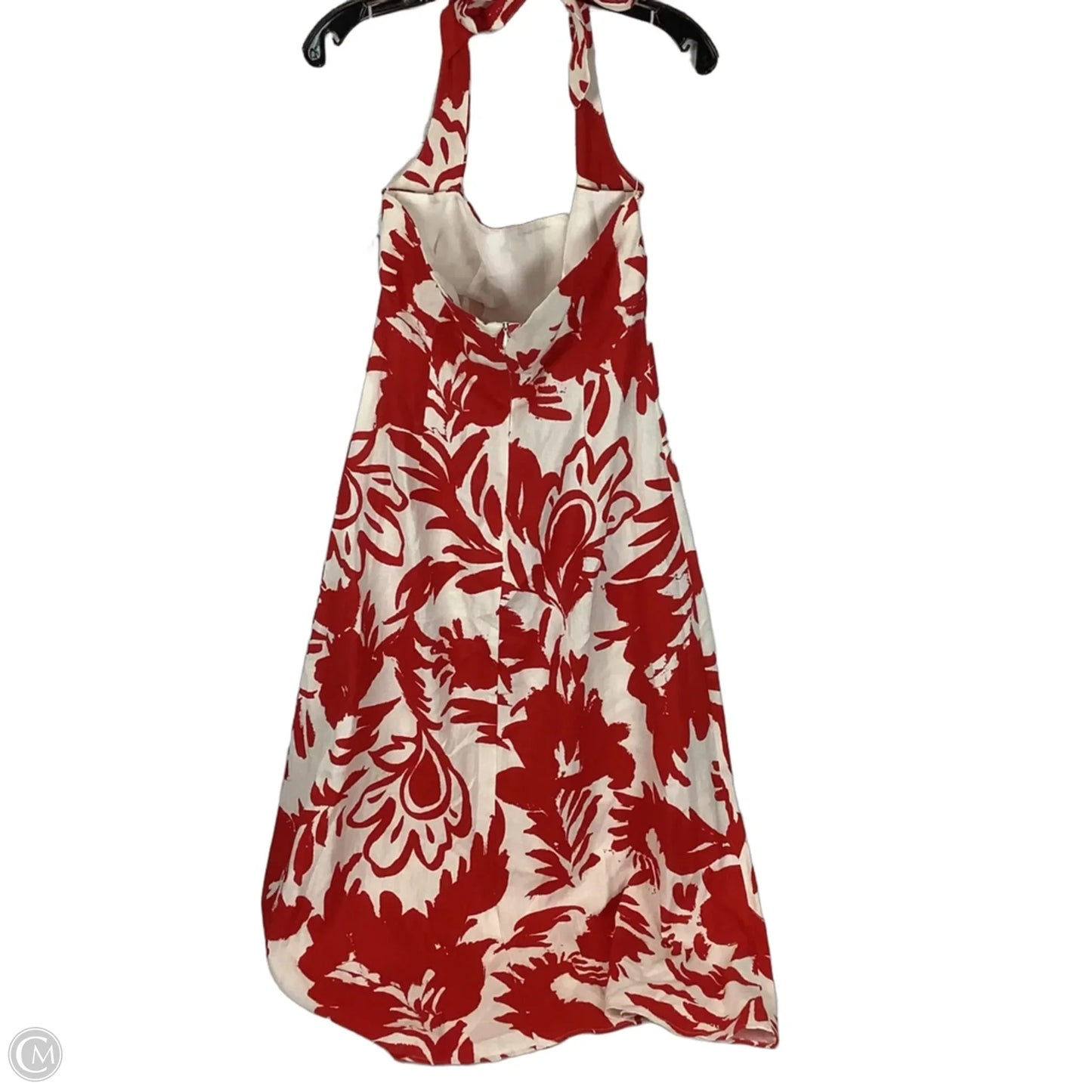 Dress Casual Midi By Zara In Red, Size: M
