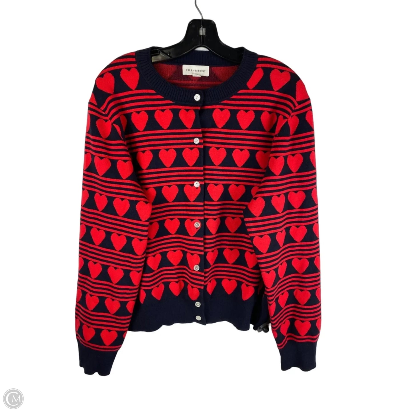 Cardigan By Free Assembly In Red, Size: Xl