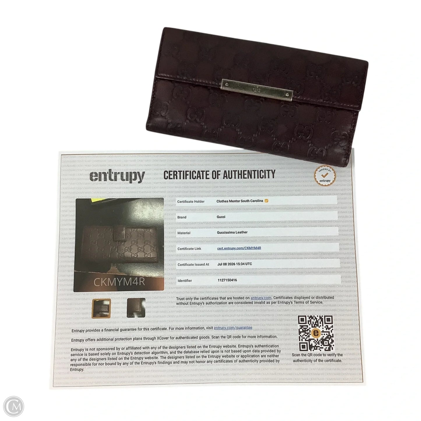 Wallet Luxury Designer By Gucci, Size: Medium