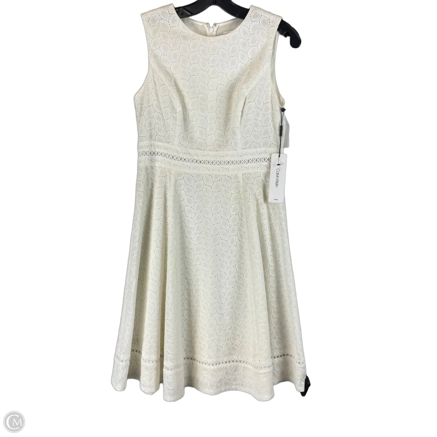 Dress Work By Calvin Klein In White, Size: 4