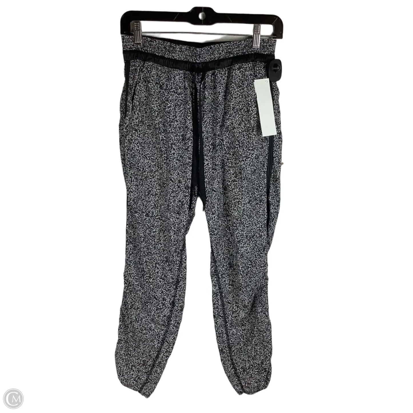 Athletic Pants By Lululemon In Black & White, Size: 4