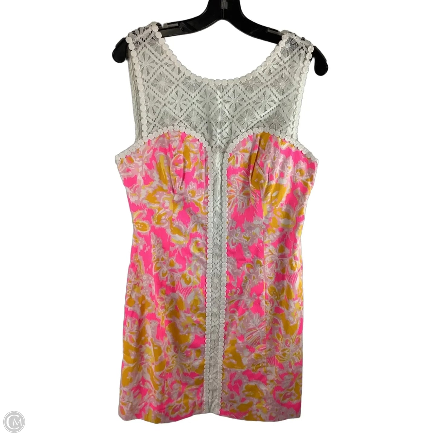 Dress Designer By Lilly Pulitzer In Pink & Yellow, Size: 10