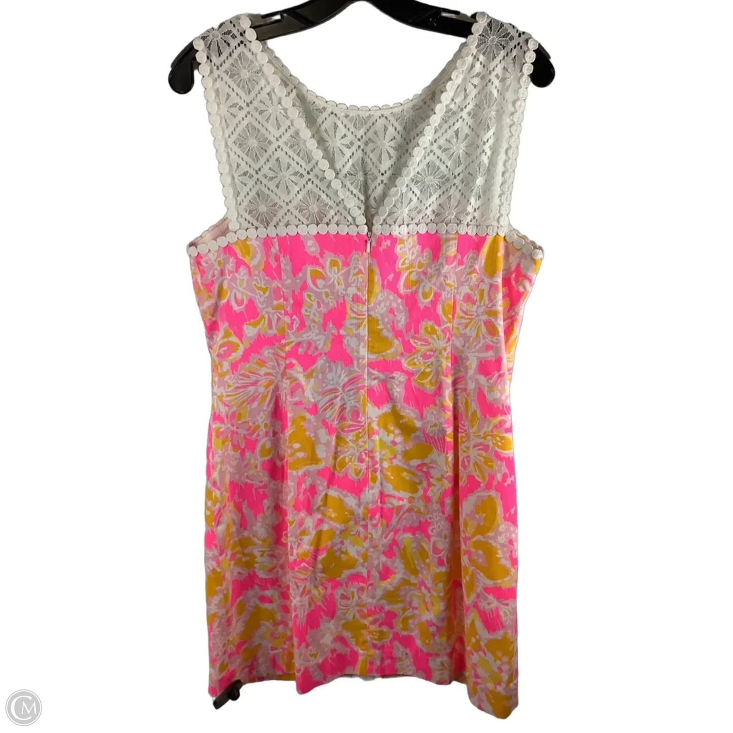 Dress Designer By Lilly Pulitzer In Pink & Yellow, Size: 10
