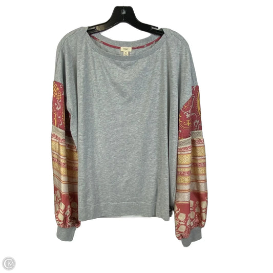 Top Long Sleeve By Tiny In Grey, Size: Xl