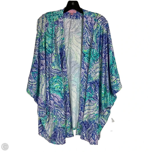 Kimono Designer By Lilly Pulitzer In Blue & Purple, Size: L/XL