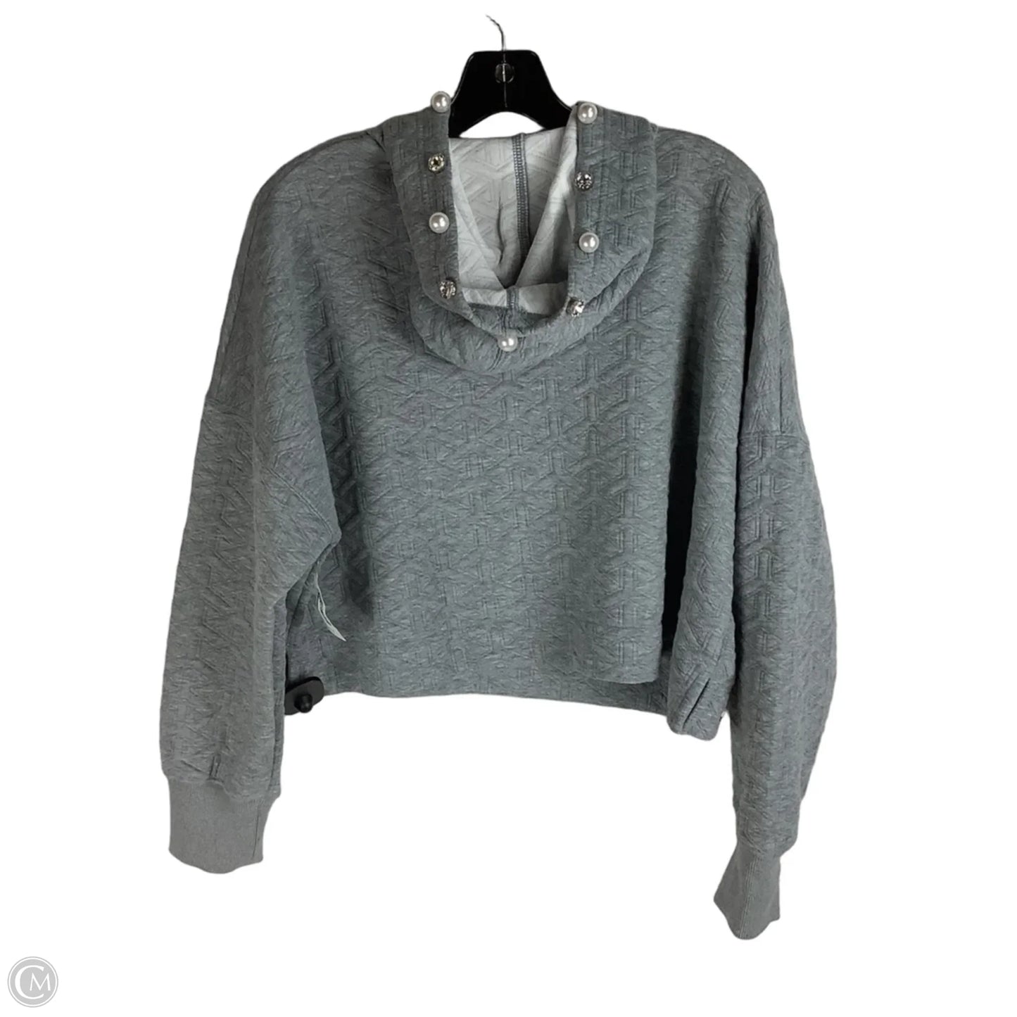 Sweatshirt Hoodie By Simply Southern In Grey, Size: M