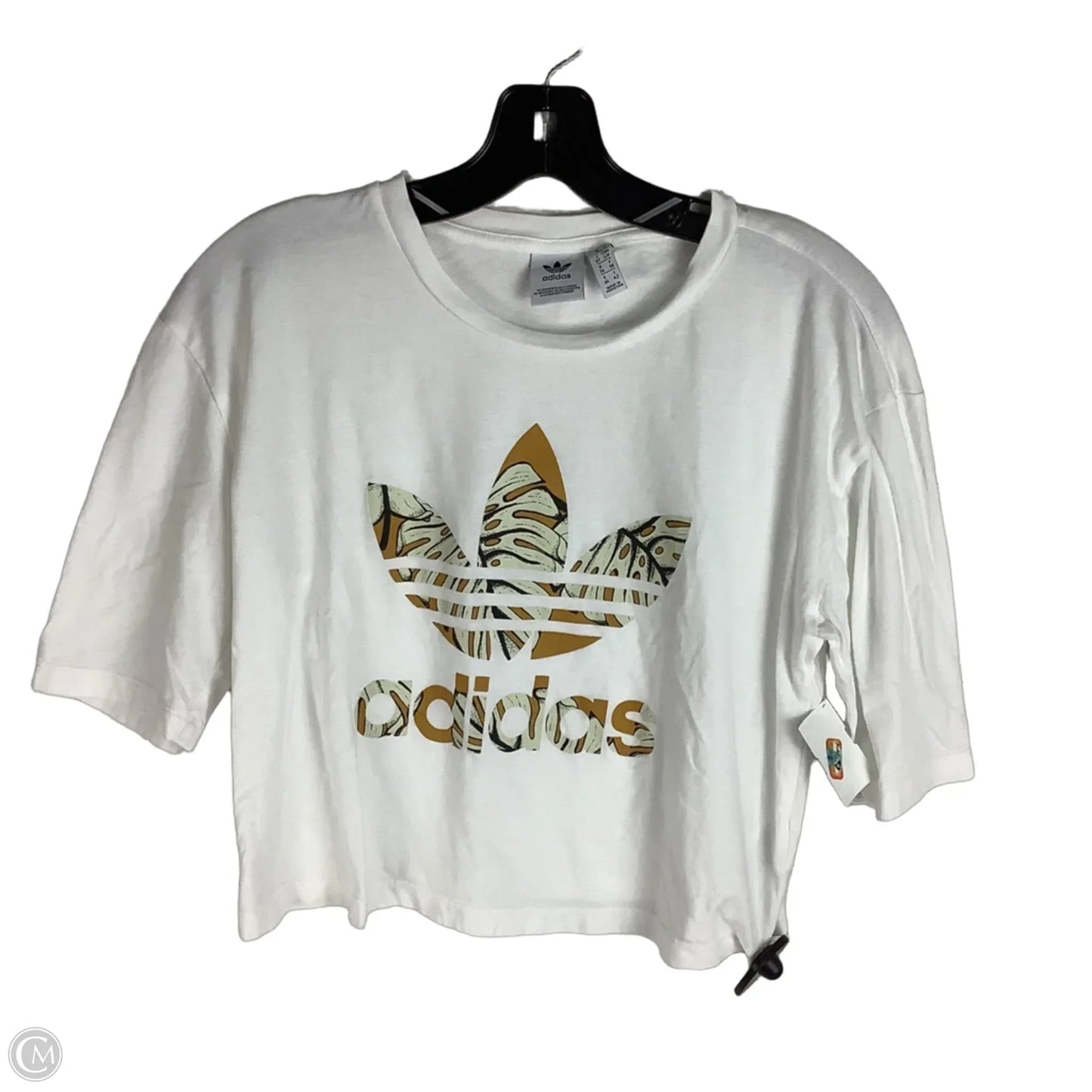 Top Short Sleeve By Adidas In White, Size: S