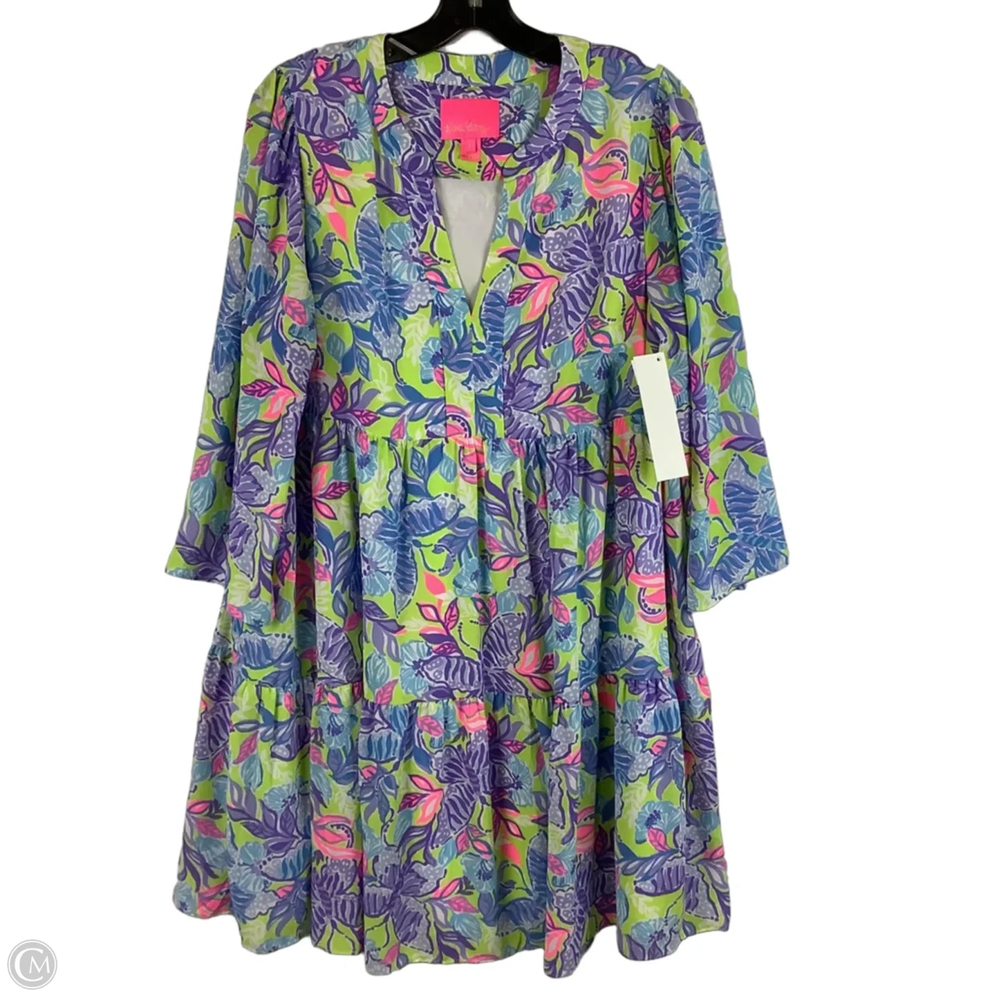 Dress Designer By Lilly Pulitzer In Blue & Purple, Size: L