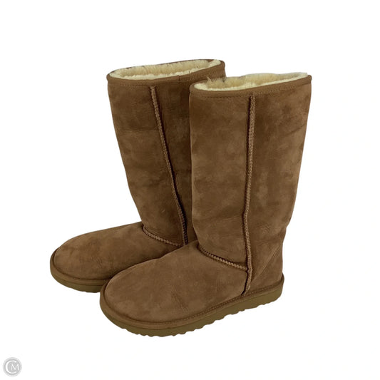 Boots Designer By Ugg In Brown, Size: 8