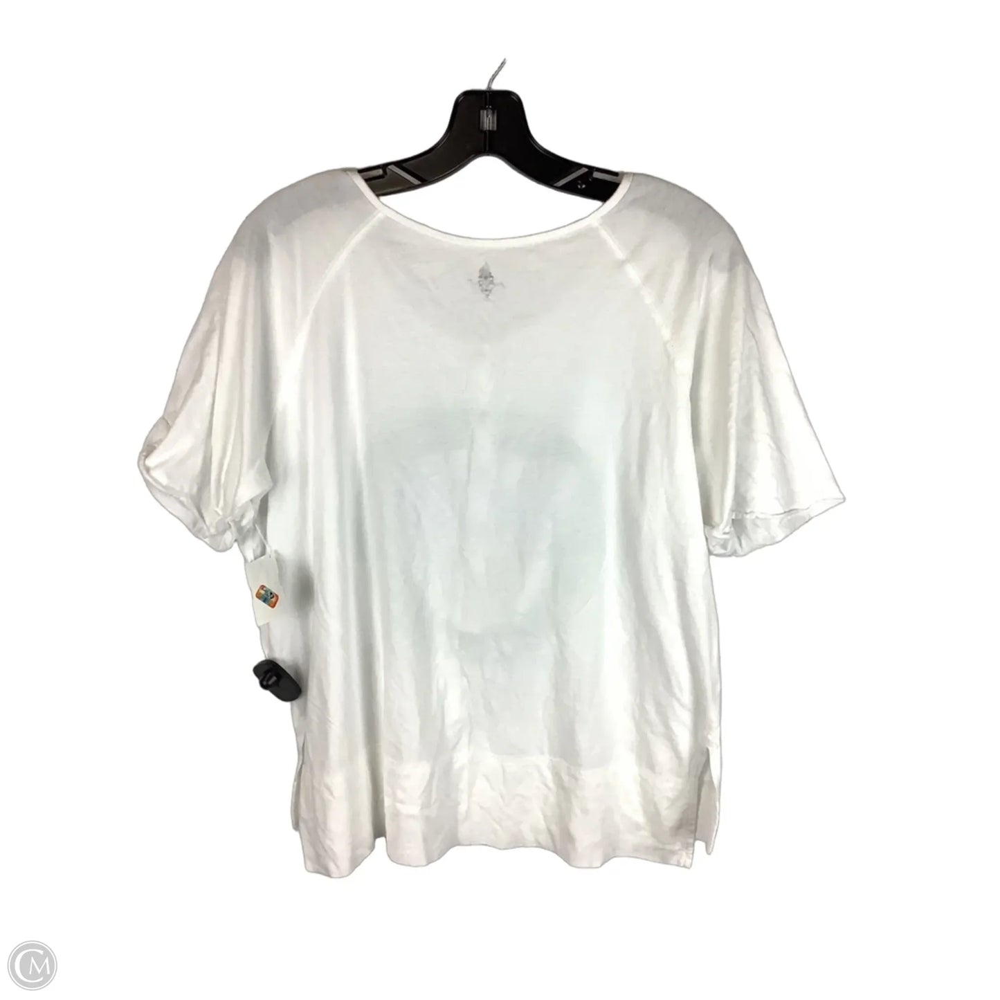 Top Short Sleeve By Free People In Green & White, Size: M