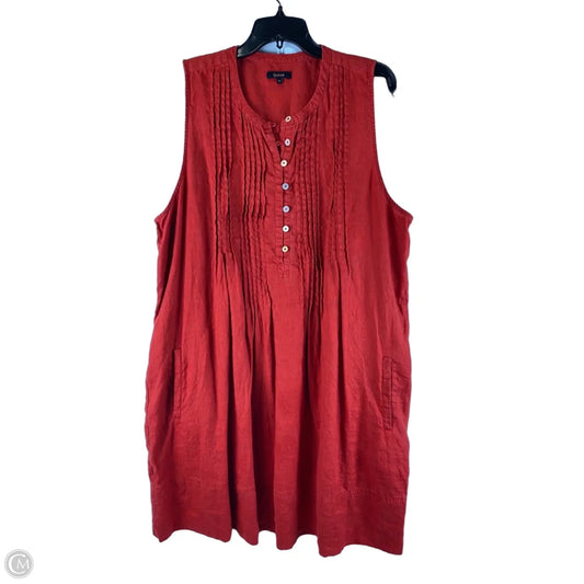 Dress Casual Short By Quince In Red, Size: Xl 100% Linen
