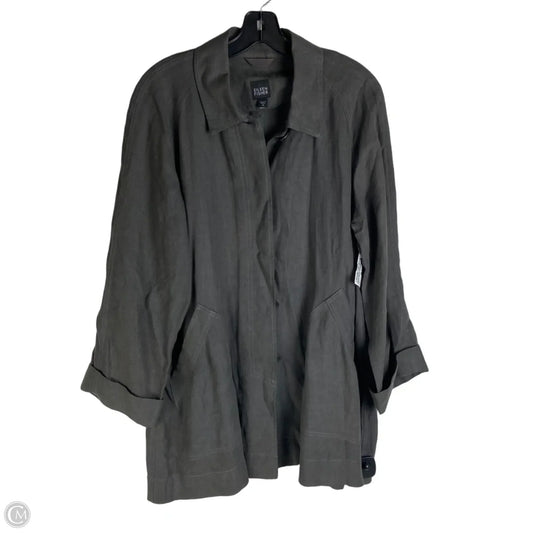 Jacket Other By Eileen Fisher In Grey, Size: M