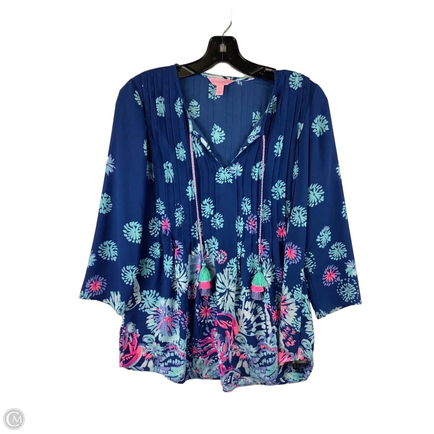 Top Long Sleeve Designer By Lilly Pulitzer In Blue, Size: Xs