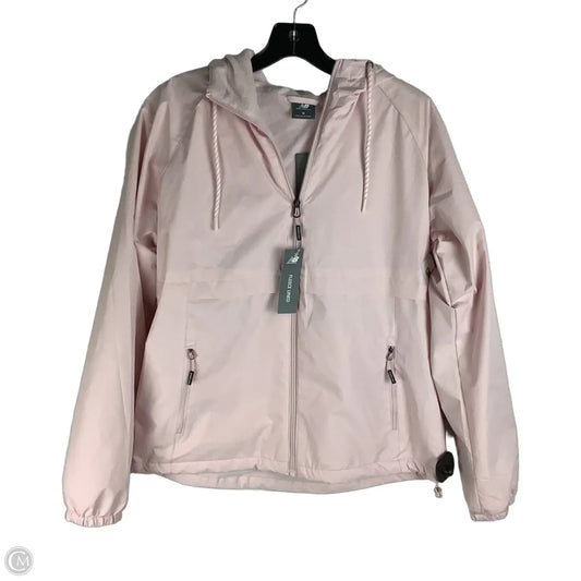 Jacket Windbreaker By New Balance In Pink, Size: M