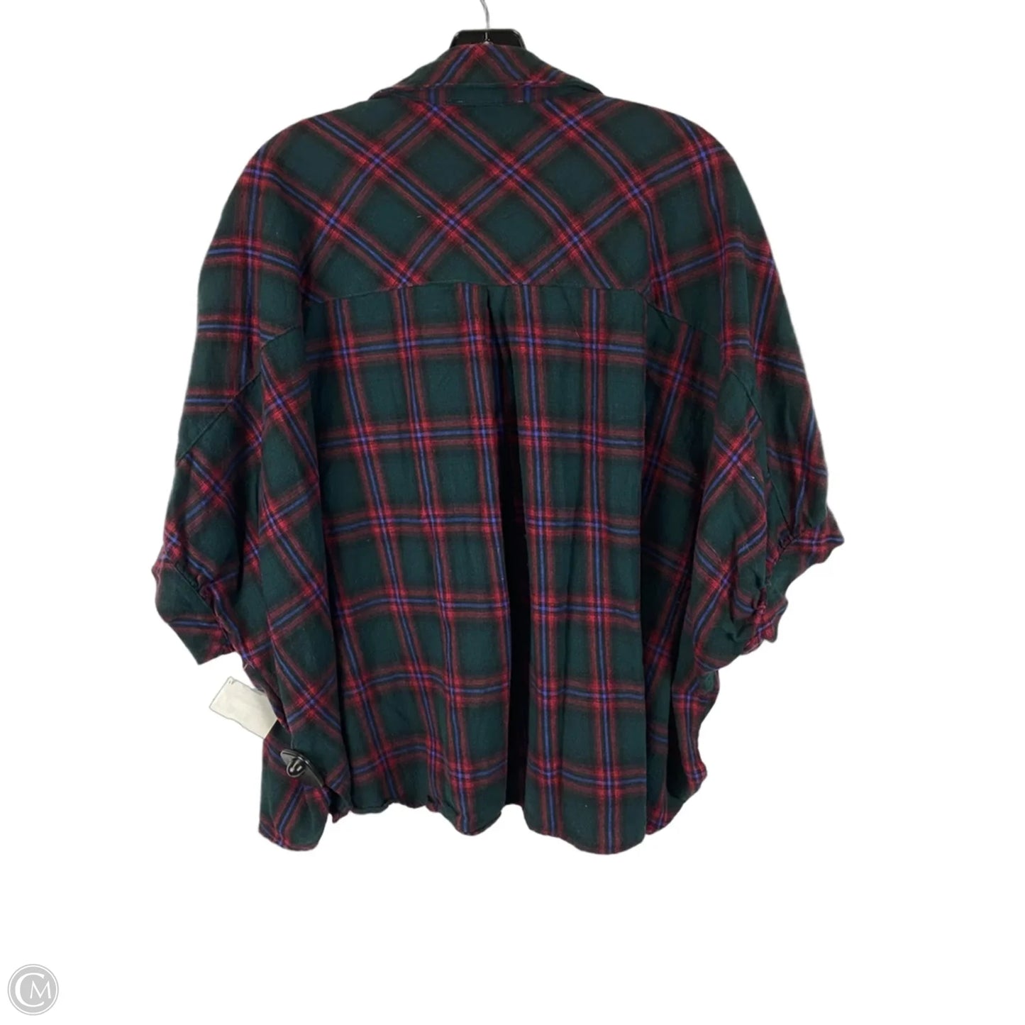 Top Short Sleeve By Entro In Plaid Pattern, Size: M