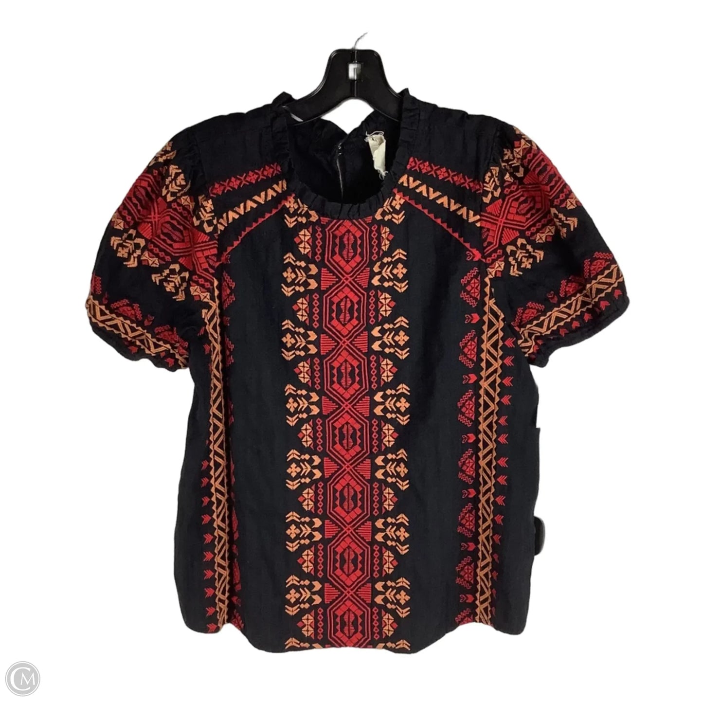 Top Short Sleeve By Savanna Jane In Black & Red, Size: M
