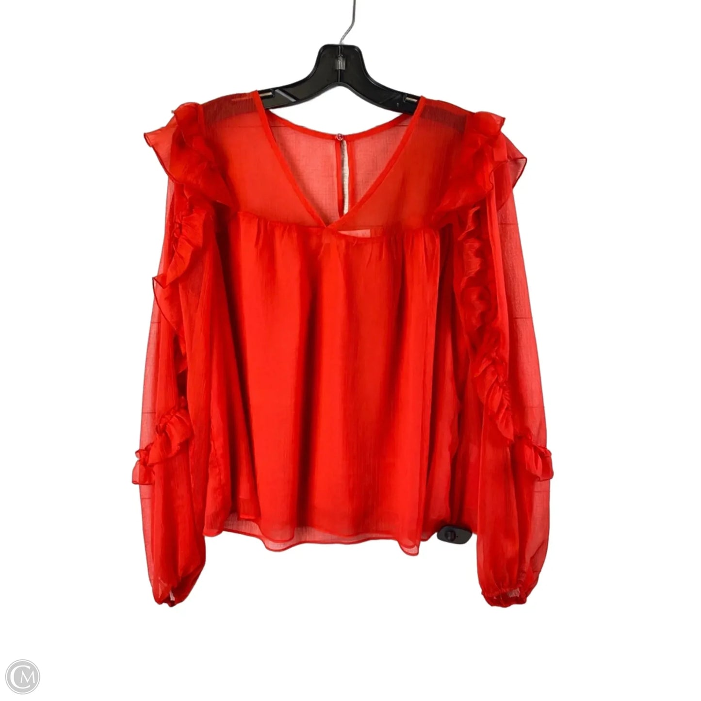 Top Long Sleeve By Karlie In Red, Size: M