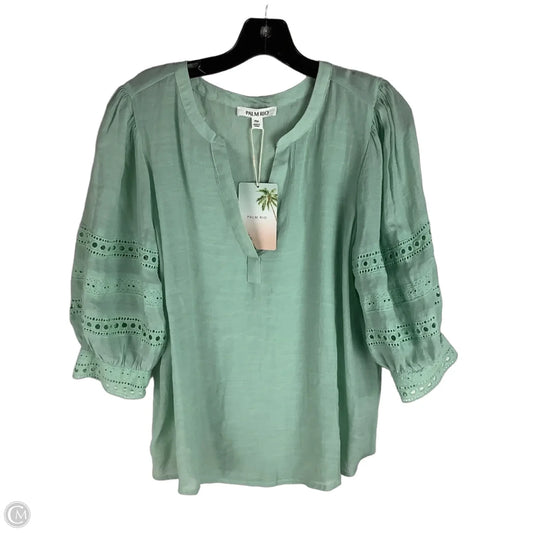 Top Short Sleeve By Clothes Mentor In Green, Size: M