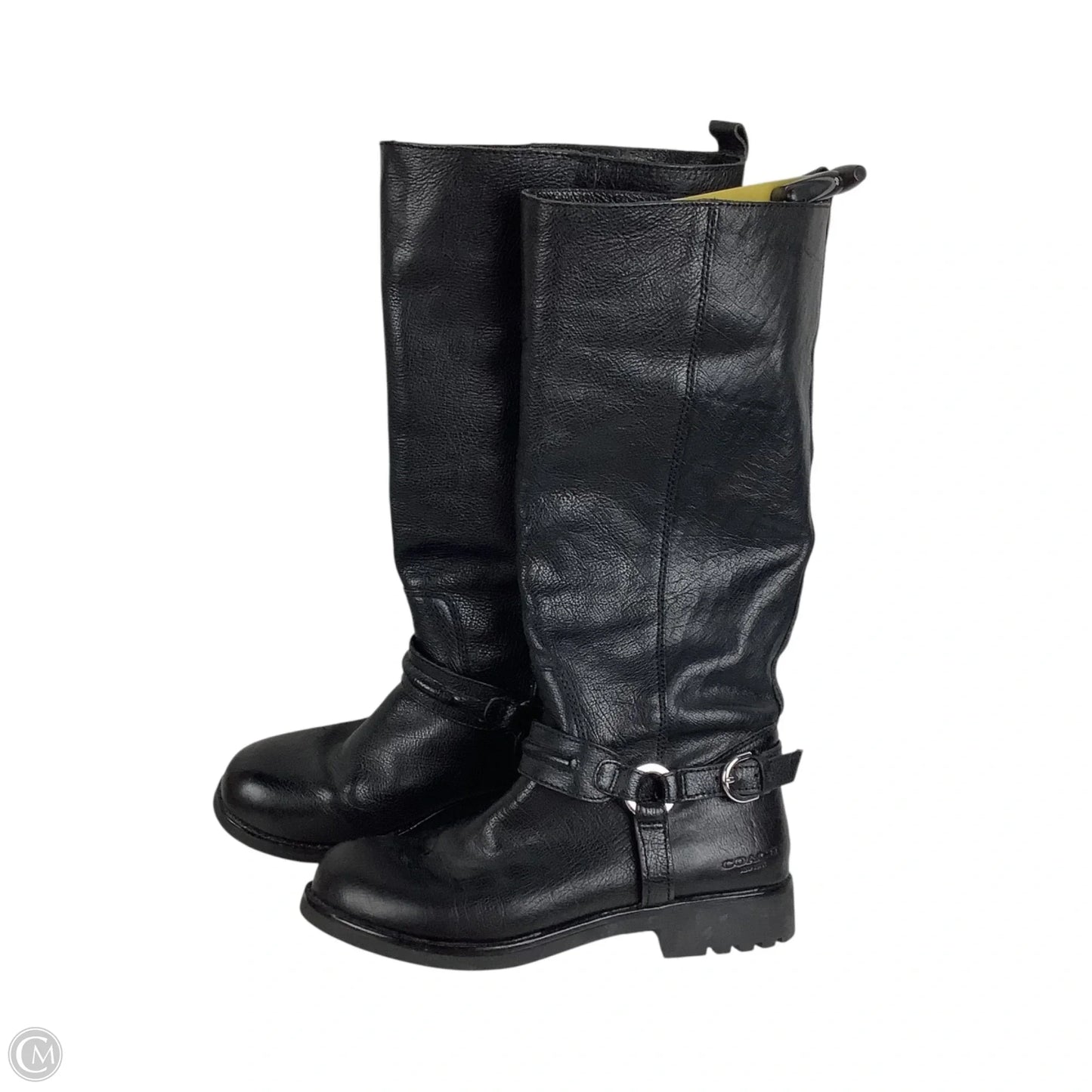 Boots Designer By Coach In Black, Size: 7