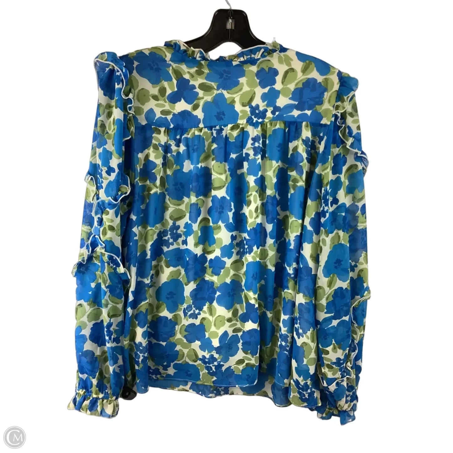 Top Long Sleeve By Sugar Lips In Blue, Size: M