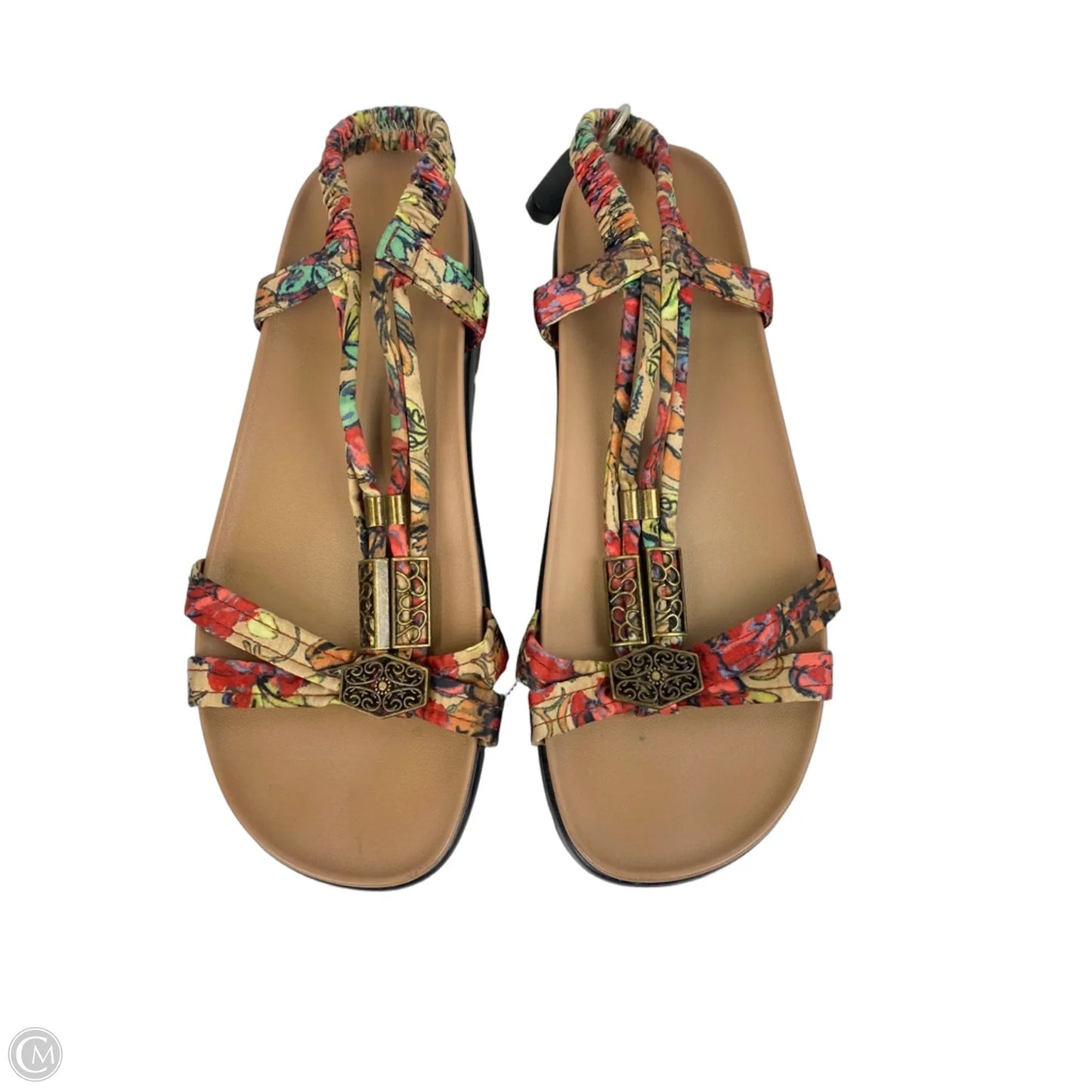 Sandals Heels Kitten By Alegria In Tan, Size: 9.5