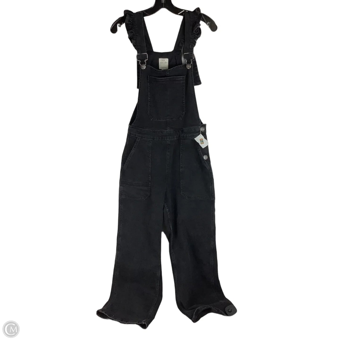 Overalls By Clothes Mentor In Black Denim, Size: 8