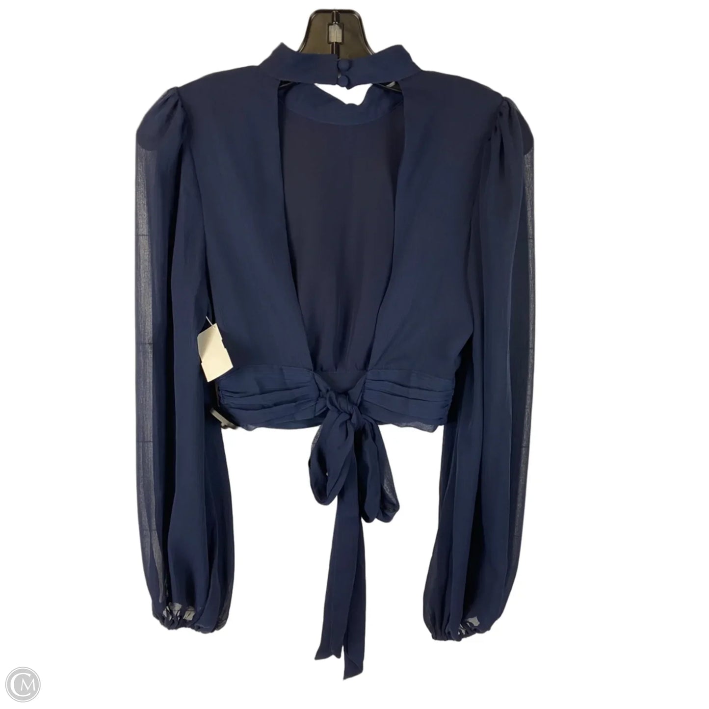 Top Long Sleeve By Vestique In Blue, Size: S