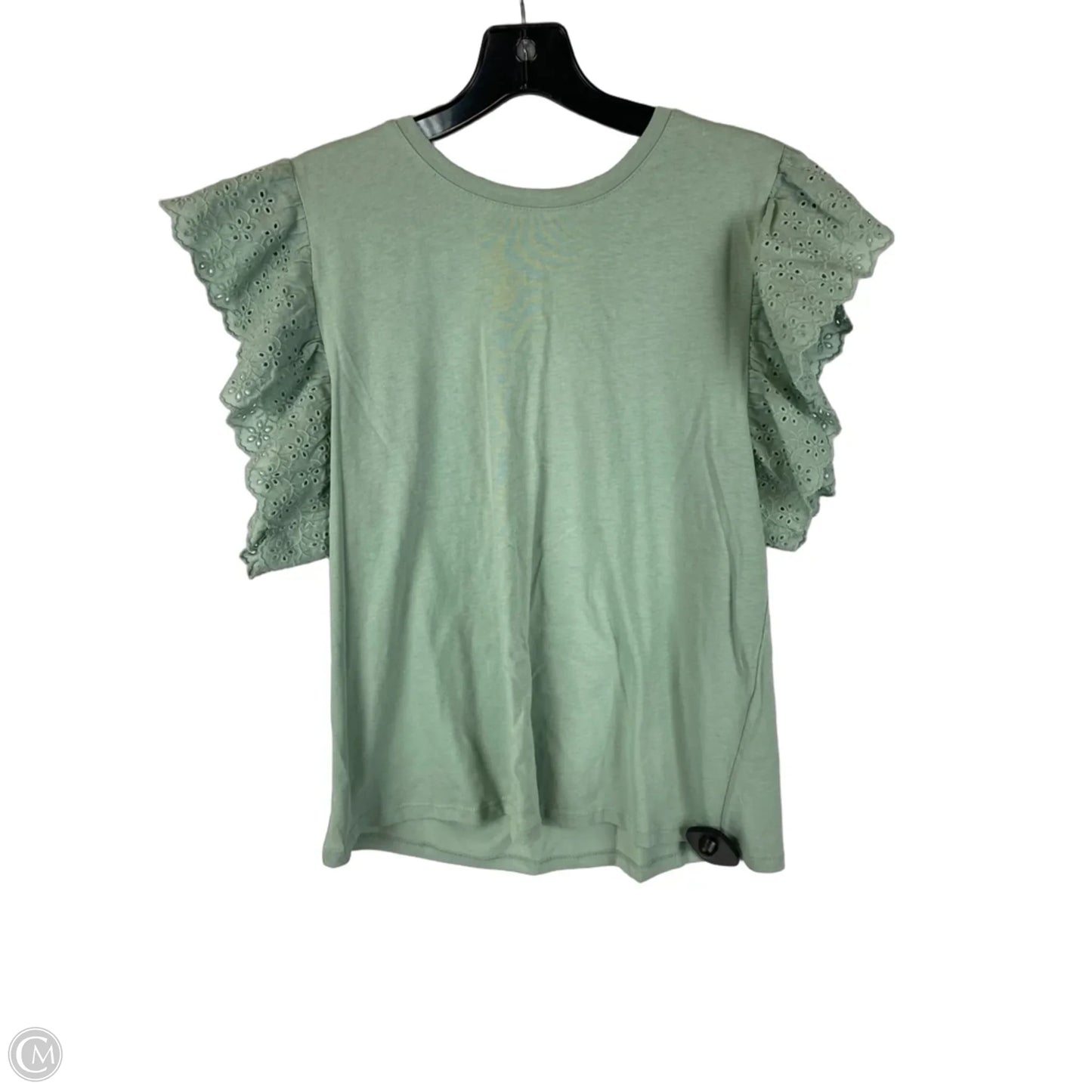 Top Short Sleeve By Zara In Green, Size: L
