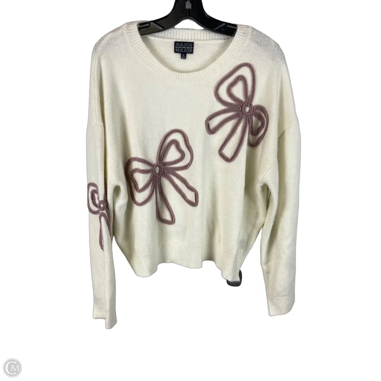 Sweater By Clothes Mentor In Cream, Size: Xl