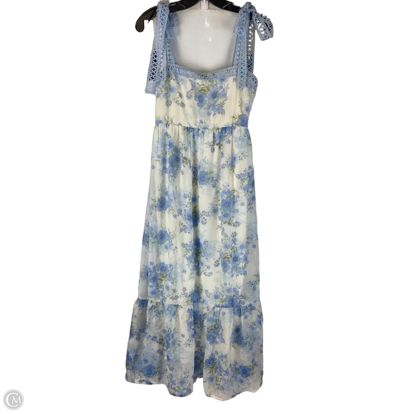 Dress Casual Maxi By By The River In Blue & White, Size: M