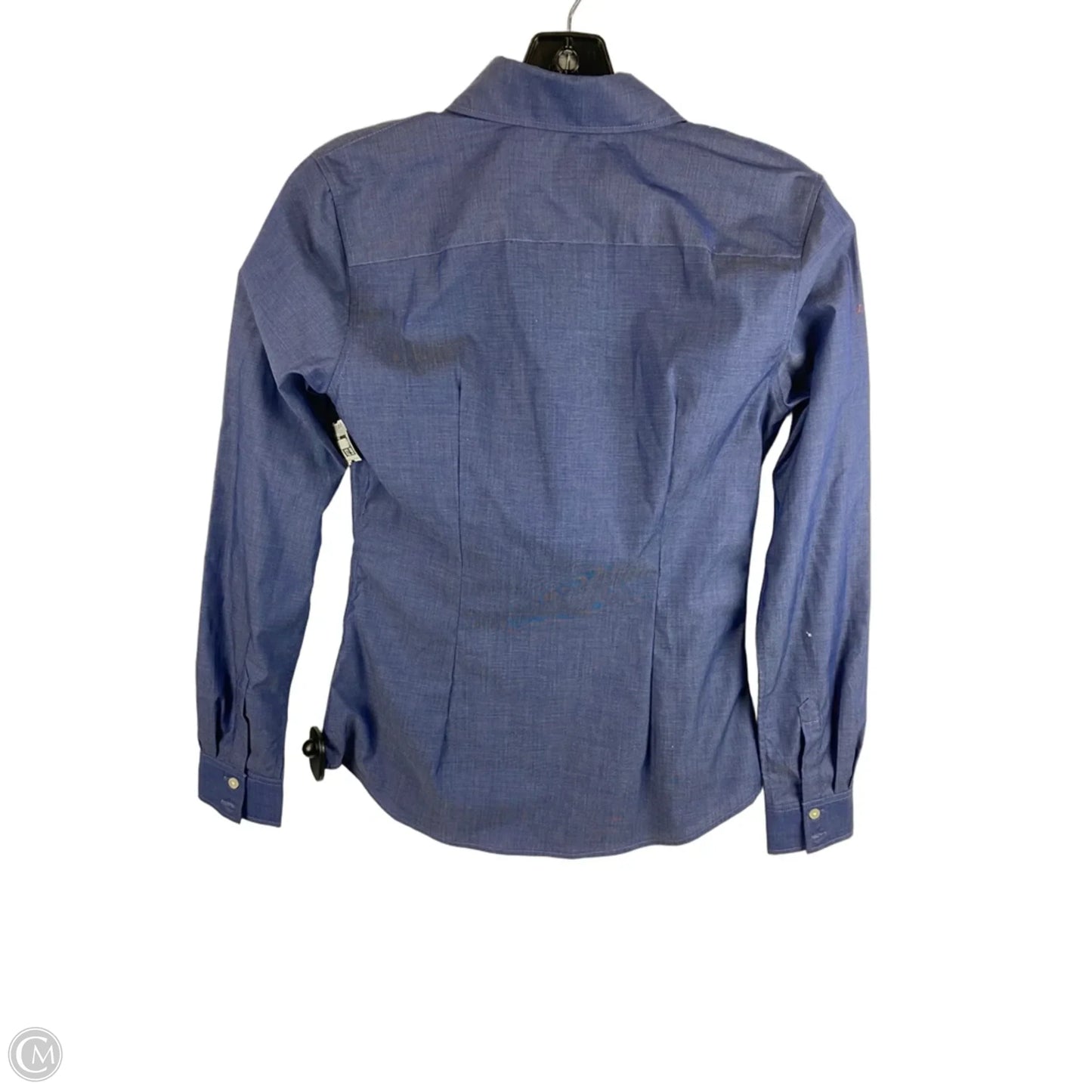 Top Long Sleeve By Banana Republic In Blue, Size: 0