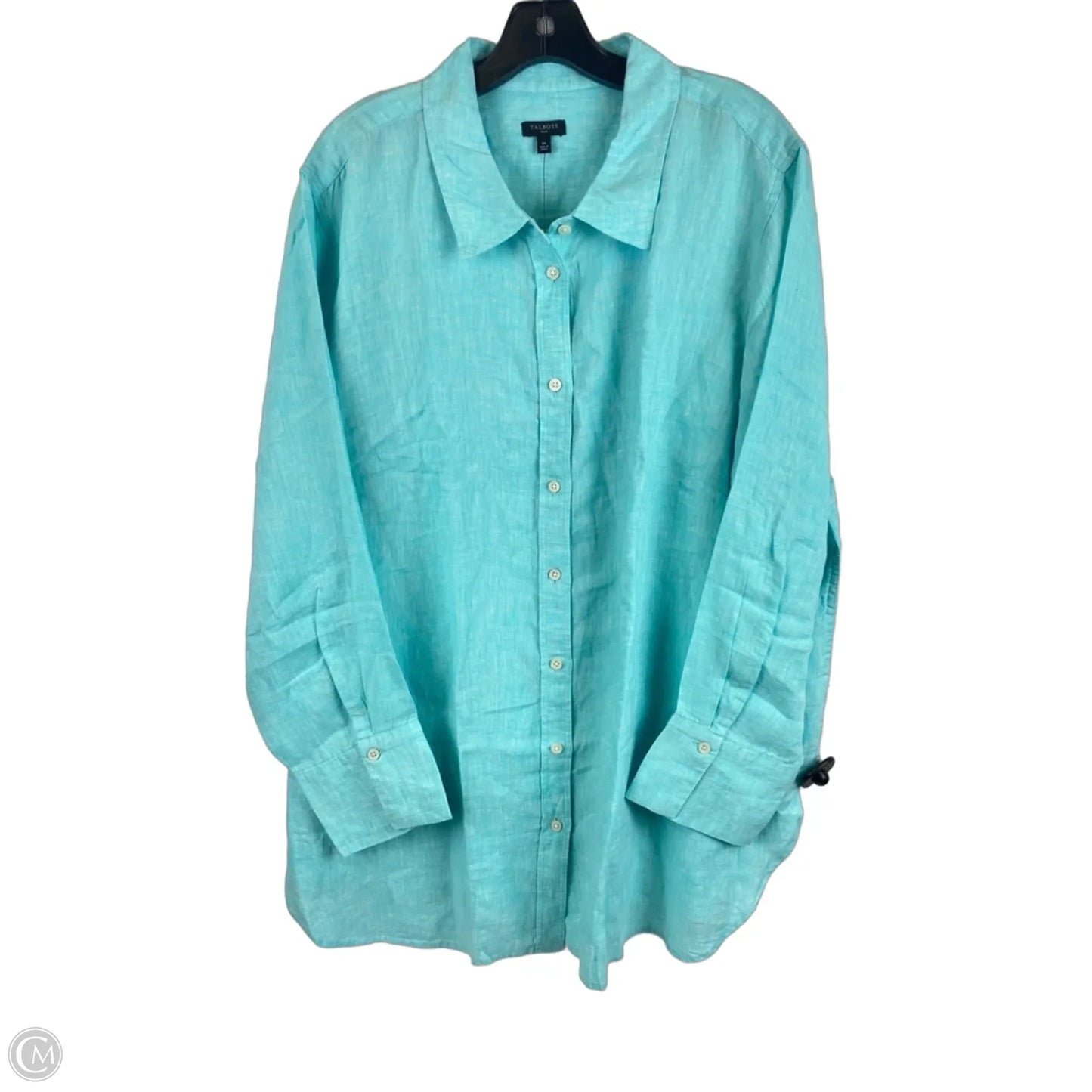 Top Long Sleeve By Talbots In Blue, Size: 3x