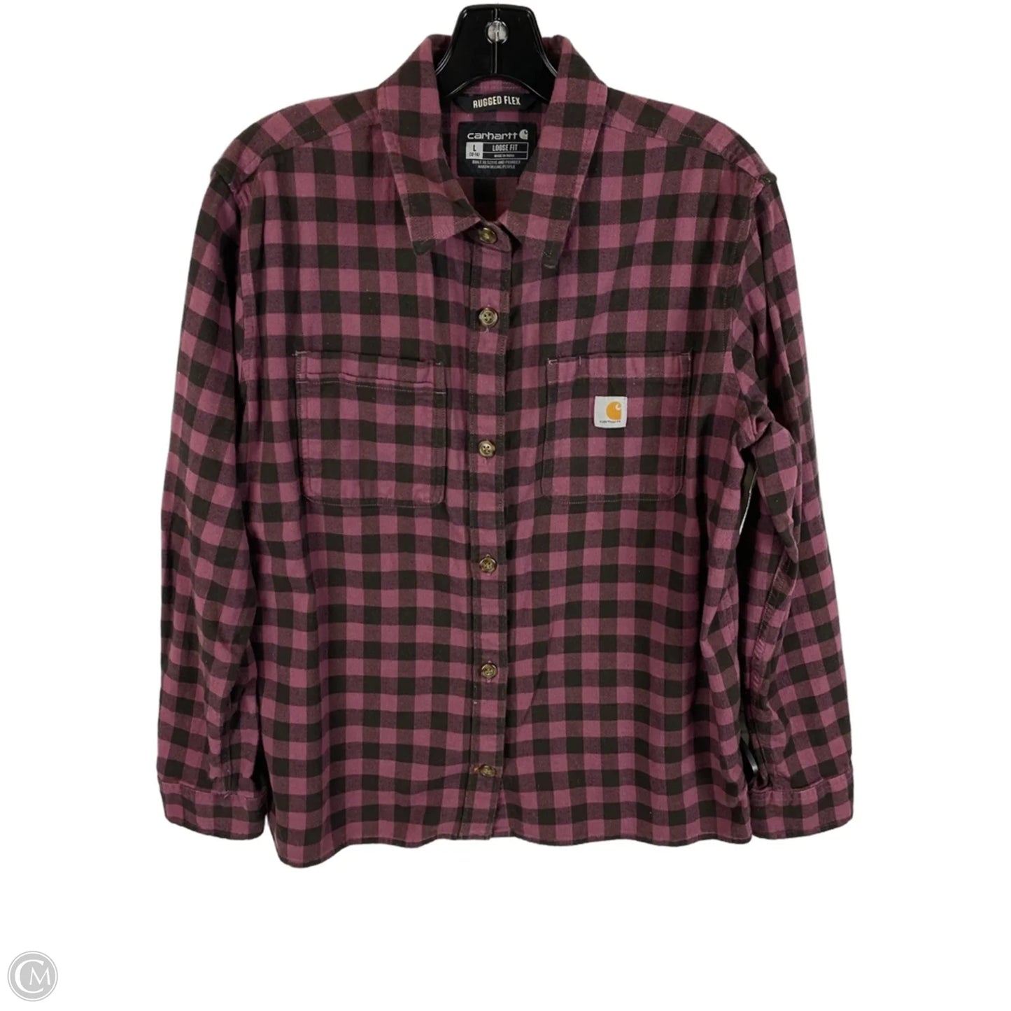 Top Long Sleeve By Carhartt In Purple, Size: L
