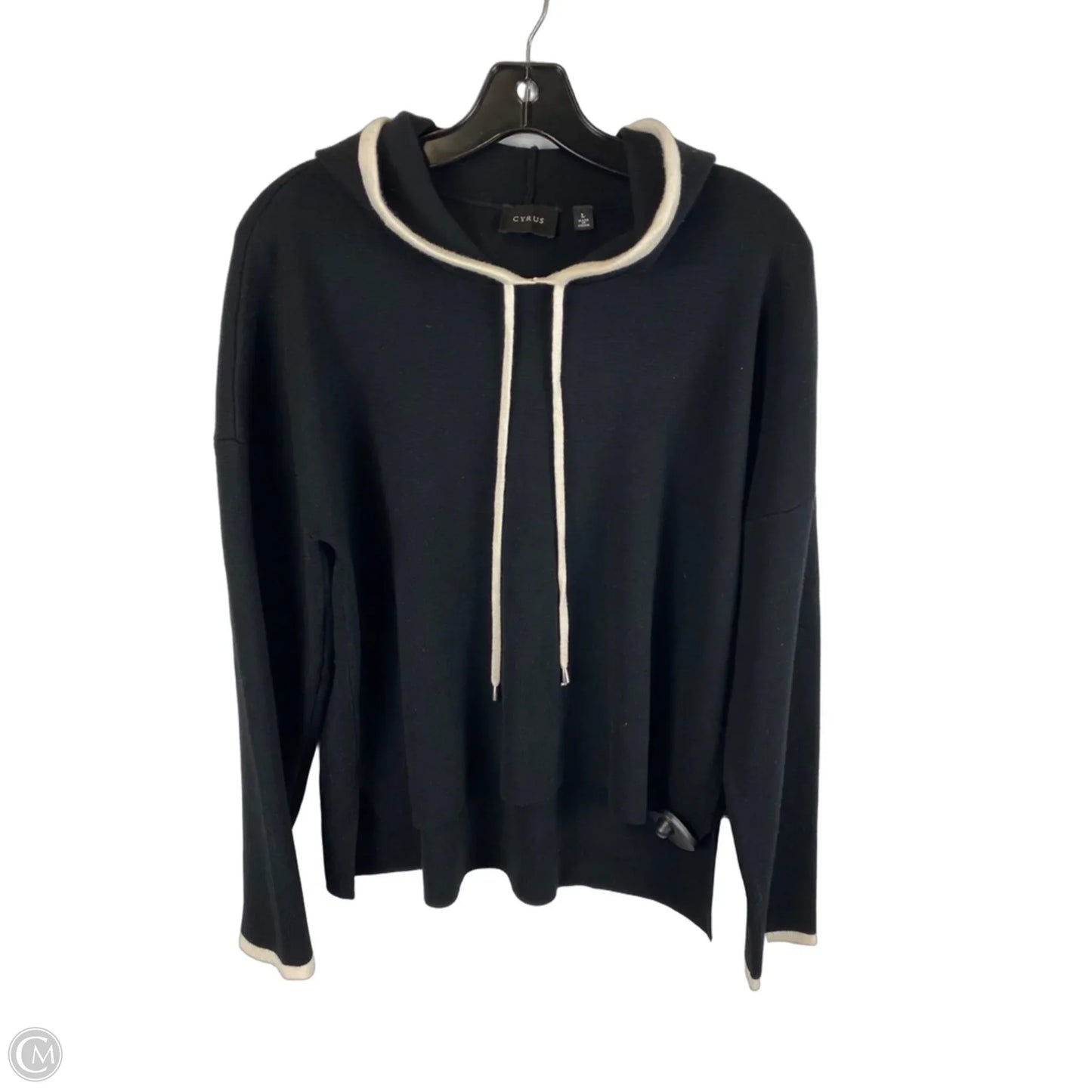 Sweatshirt Hoodie By Cyrus In Black, Size: L
