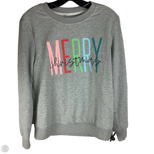 Sweatshirt Crewneck By Clothes Mentor In Grey, Size: S