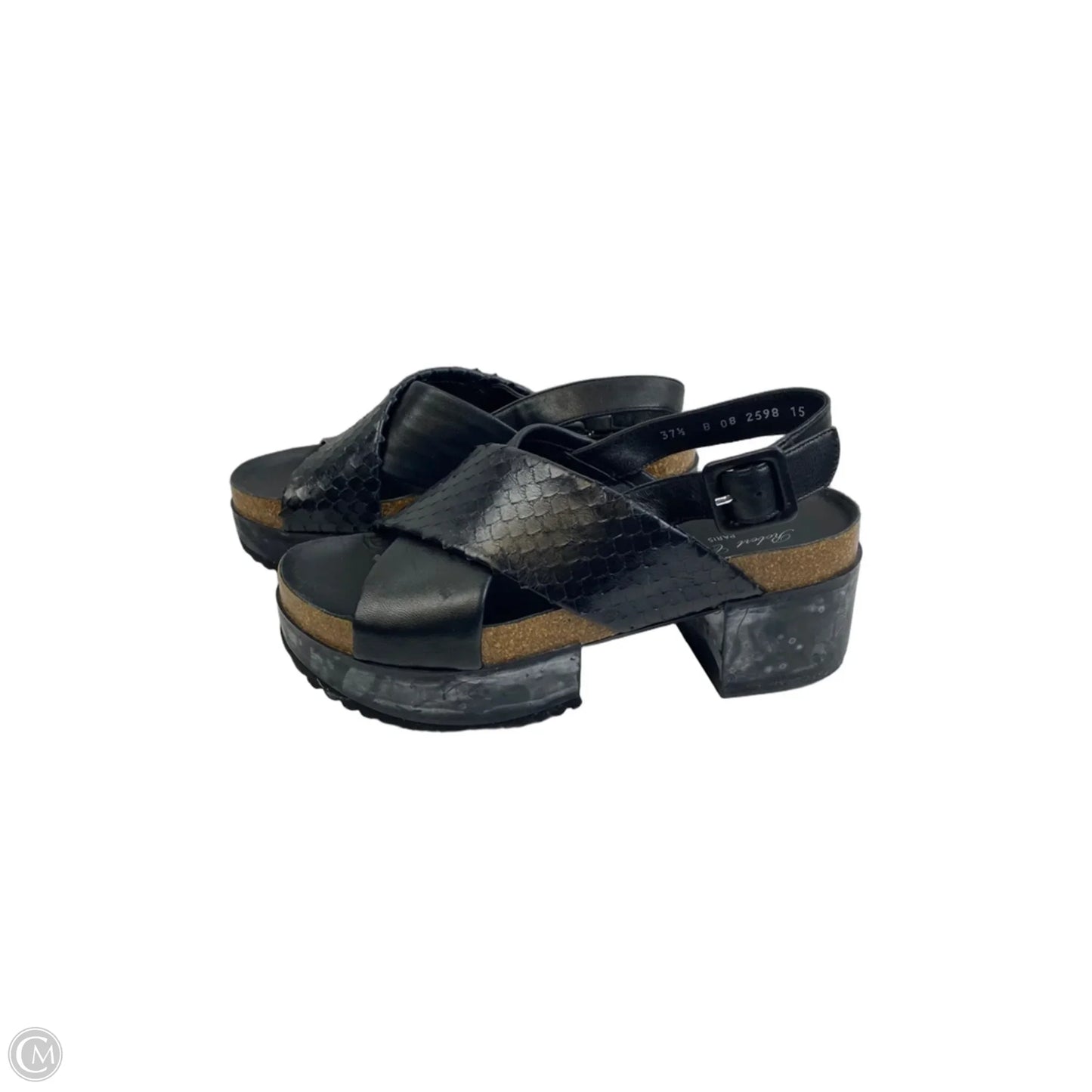 Sandals Heels Block By Cmc In Black, Size: 7