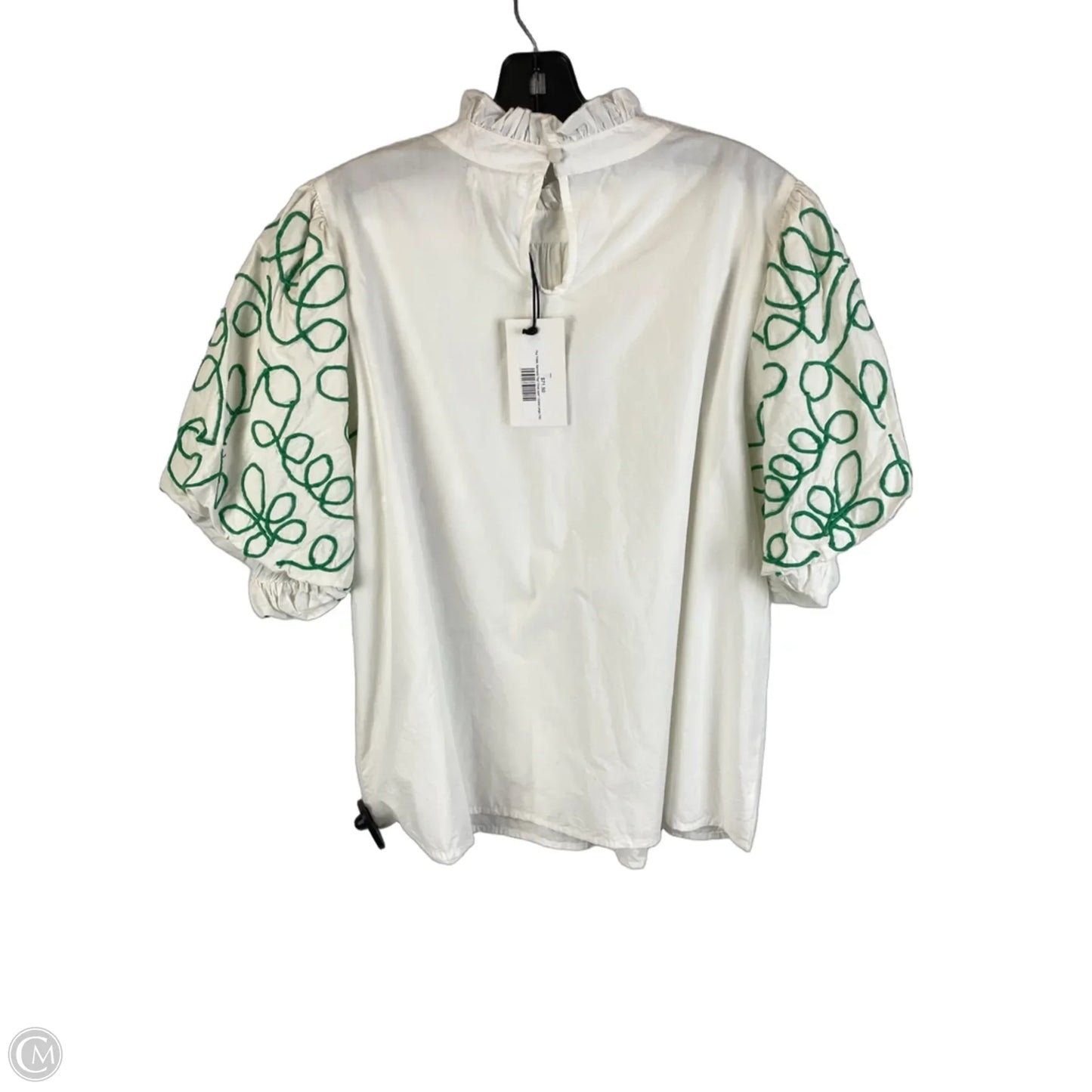 Top Short Sleeve By Thml In Green & White, Size: Xl